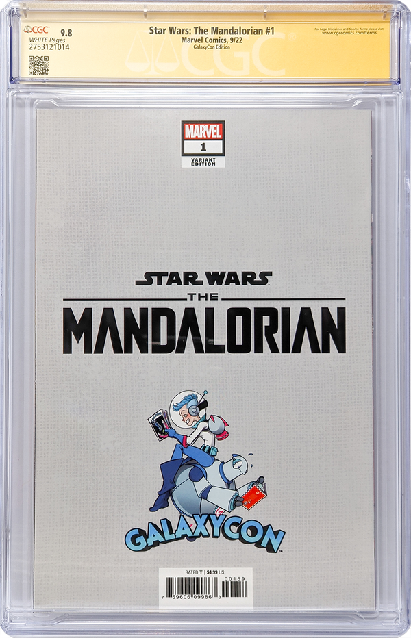 Star Wars: The Mandalorian #1 GalaxyCon Raleigh 2022 Exclusive Variant CGC Signature Series 9.8 Signed Barnes & Jeanty GalaxyCon