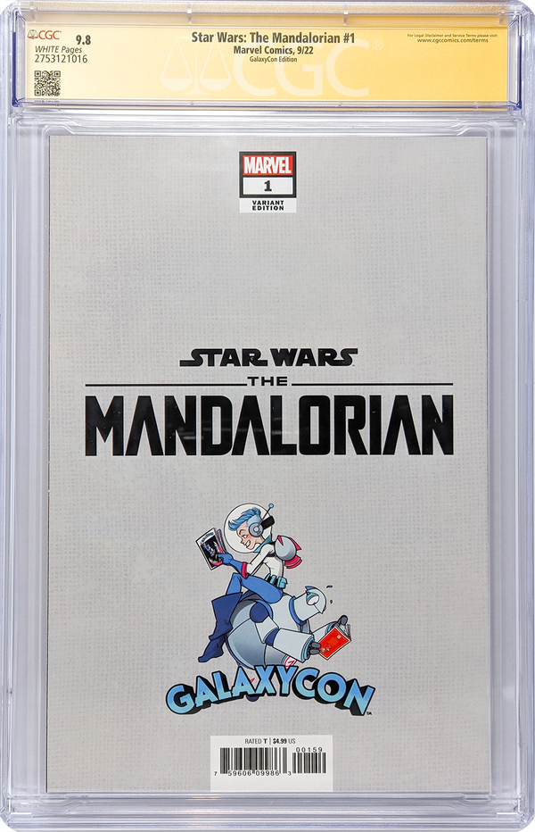 Star Wars: The Mandalorian #1 GalaxyCon Raleigh 2022 Exclusive Variant CGC Signature Series 9.8 Signed Barnes & Jeanty GalaxyCon