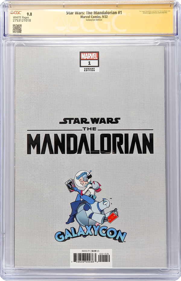 Star Wars: The Mandalorian #1 GalaxyCon Raleigh 2022 Exclusive Variant CGC Signature Series 9.8 Signed Barnes & Jeanty GalaxyCon