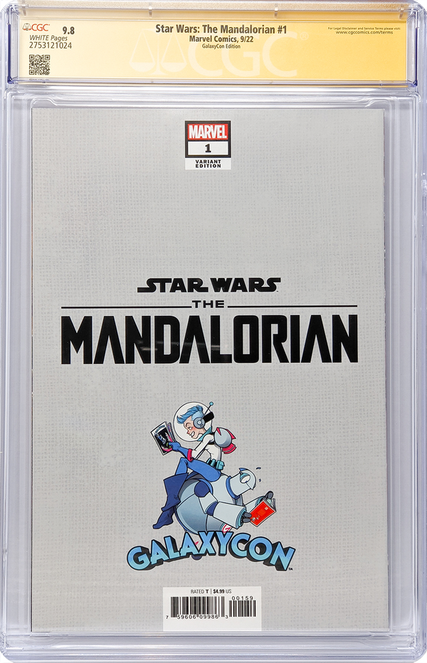 Star Wars: The Mandalorian #1 GalaxyCon Raleigh 2022 Exclusive Variant CGC Signature Series 9.8 Signed Barnes & Jeanty GalaxyCon