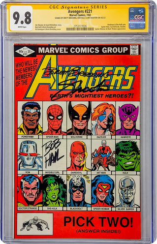 Avengers #221 Marvel Comics CGC Signature Series 9.8 Signed Breeding, Hall, Shooter