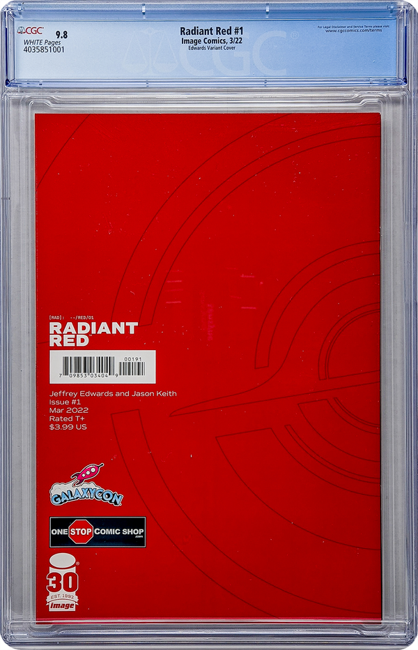 Radiant Red #1 Image Comics CGC Universal Grade 9.8