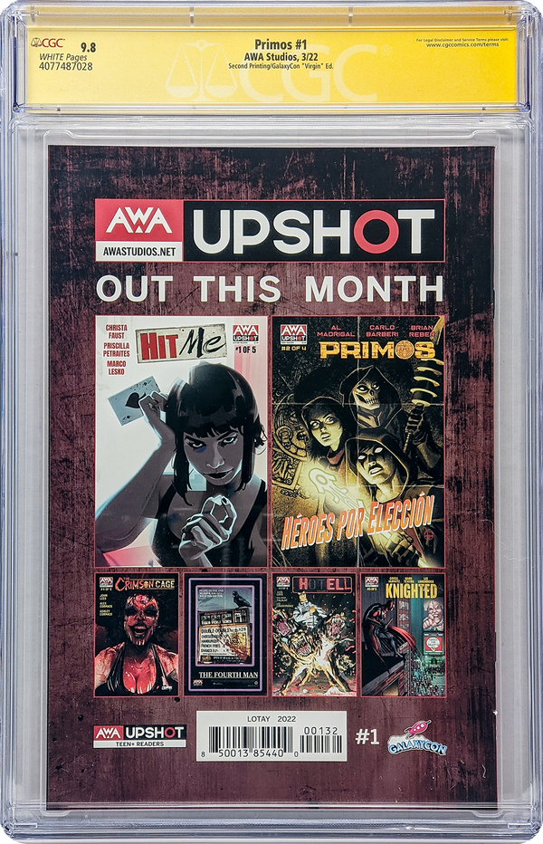 Primos #1 GalaxyCon Edition AWA Studios CGC Signature Series 9.8 Signed Tula Lotay