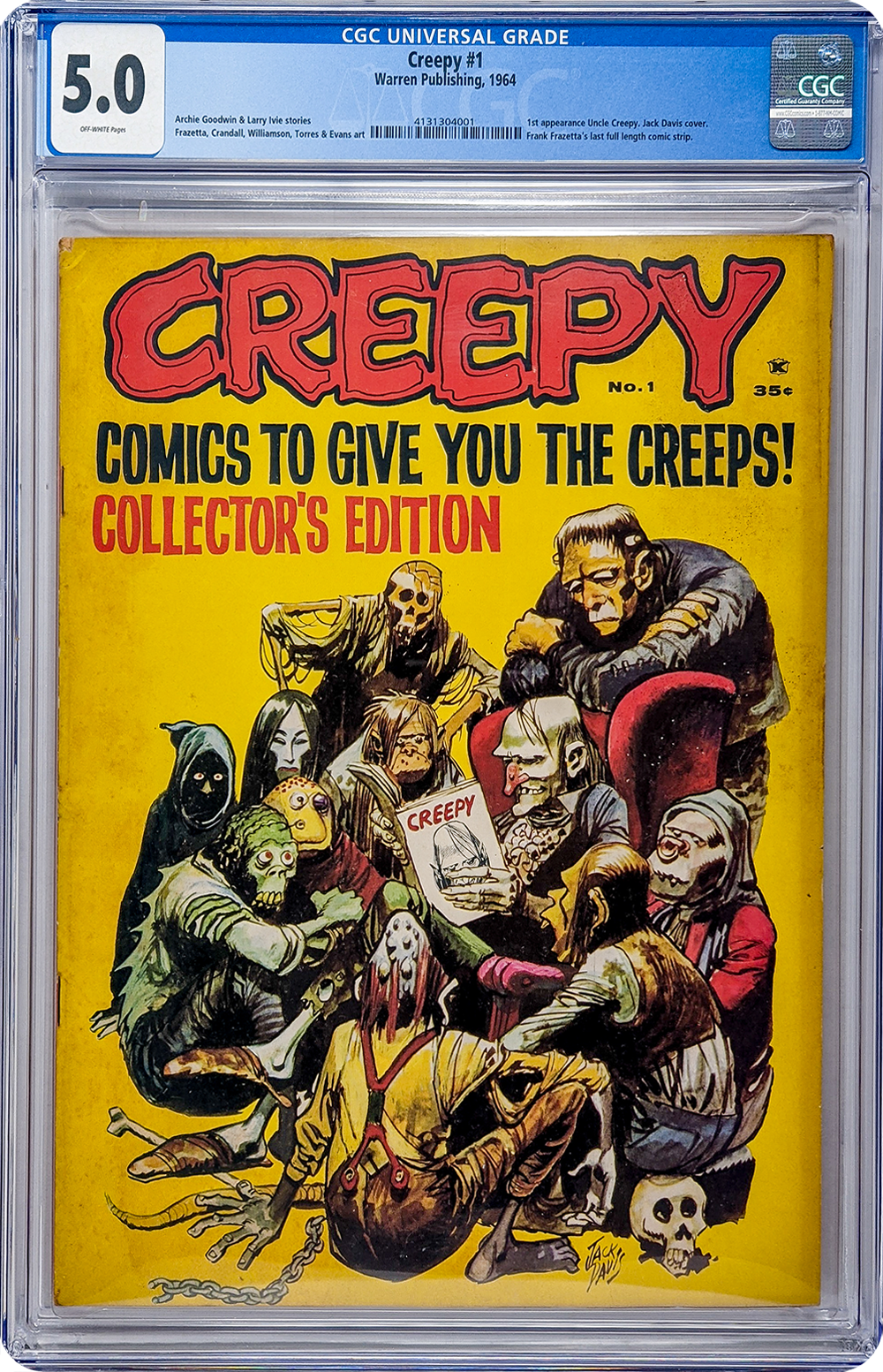 Creepy #1 Warren Publishing CGC Universal Grade 5.0