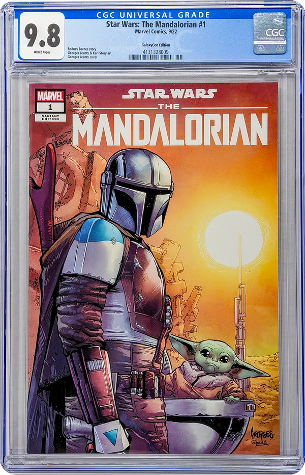 Star Wars: The Mandalorian #1 GalaxyCon Raleigh 2022 Exclusive Georges Jeanty Variant CGC Universal Grade 9.8