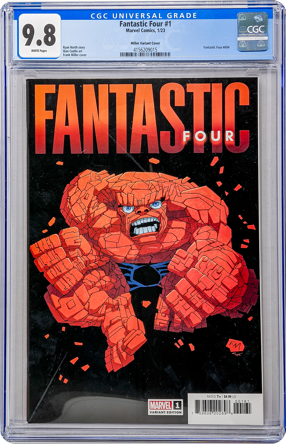 Marvel Fantastic Four #1 Frank Miller 1:400 Variant CGC Universal Grade 9.8