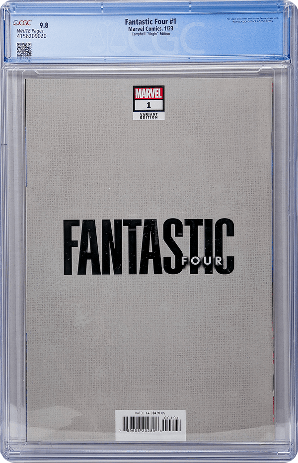 Marvel Fantastic Four #1 J. Scott Campbell 1:100 Virgin Variant CGC Un Marvel Fantastic Four #1 J. Scott Campbell 1:100 Virgin Variant CGC Un