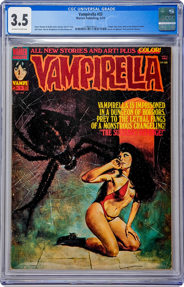 Vampirella #33 Warren Publishing CGC Universal Grade 3.5