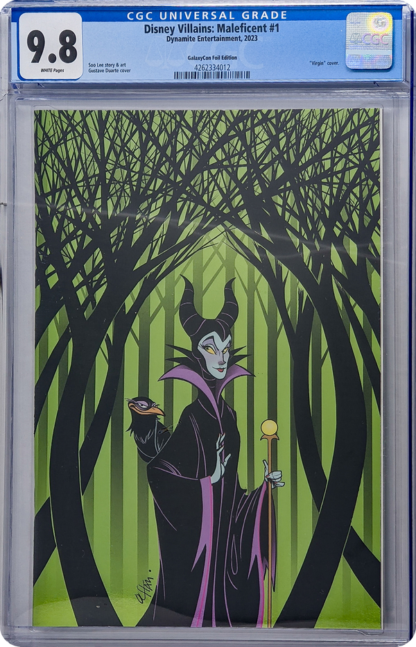 Disney Villains: Maleficent #1 Dynamite Entertainment GalaxyCon Foil Edition CGC Universal 9.8