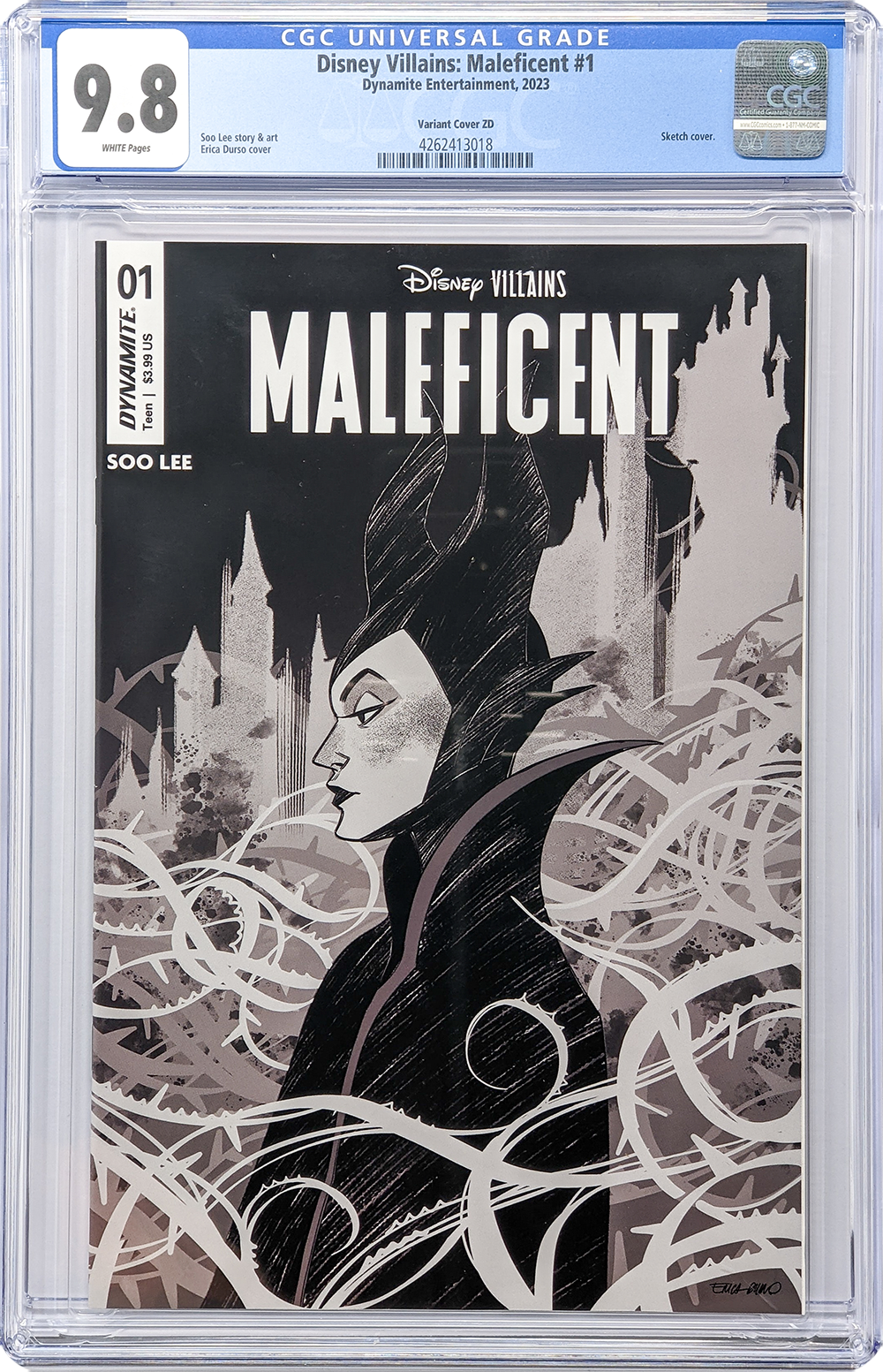 Disney Villains Maleficent #1 Durso 1:10 Variant Cover ZD CGC Universal 9.8