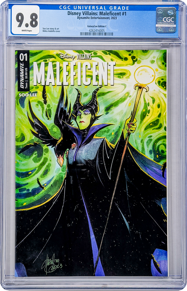 Disney Villains Maleficent #1 GalaxyCon Exclusive Andolfo Variant CGC Universal 9.8 GalaxyCon