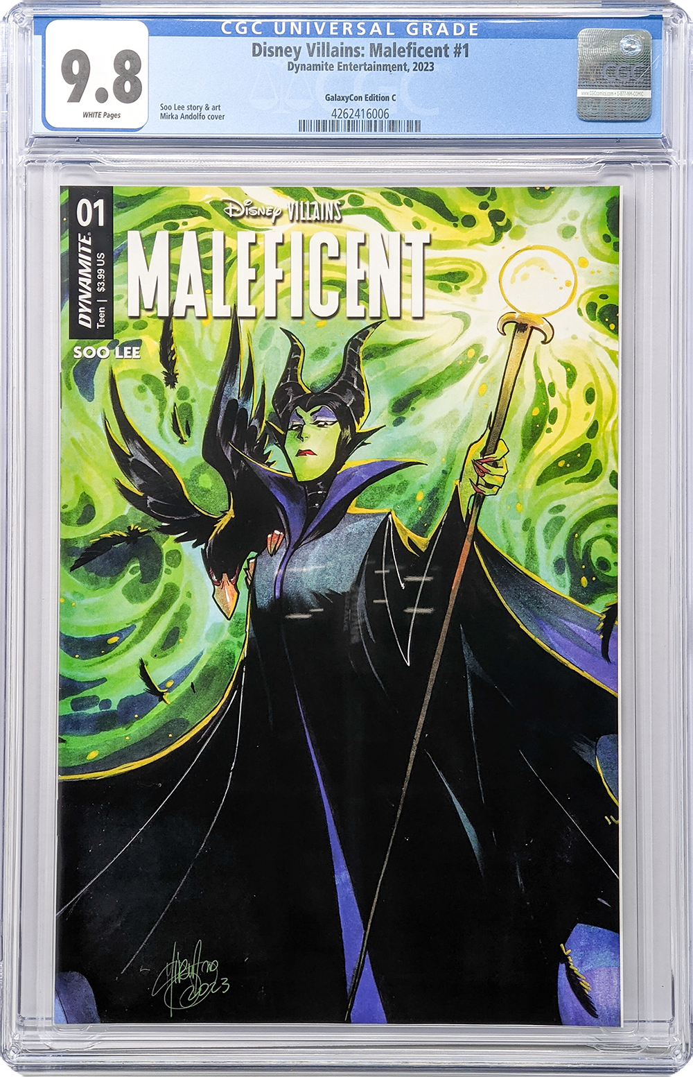 Disney Villains Maleficent #1 GalaxyCon Exclusive Andolfo Variant CGC Universal 9.8