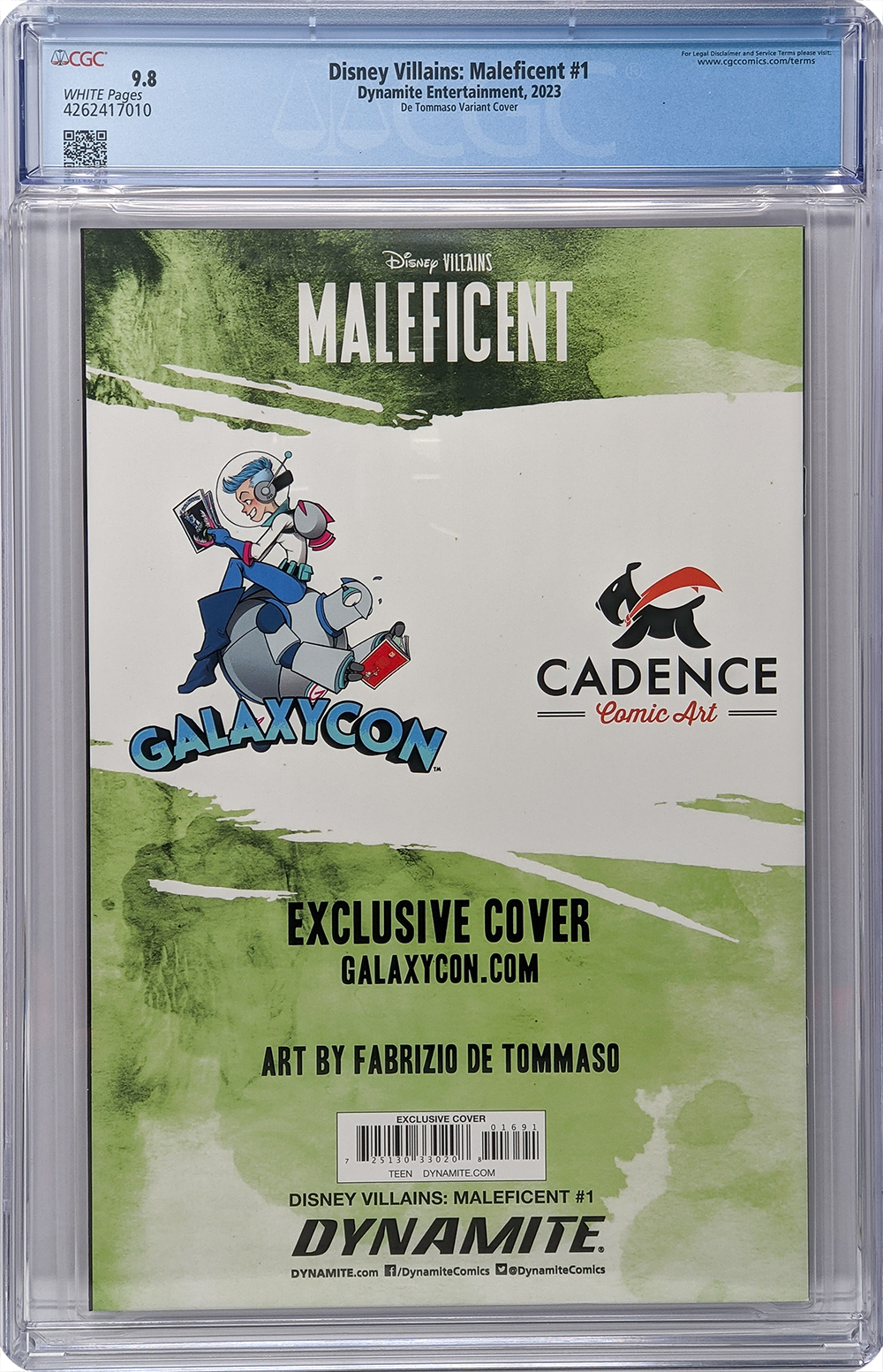 Disney Villains Maleficent #1 GalaxyCon Exclusive Duarte Foil Virgin V