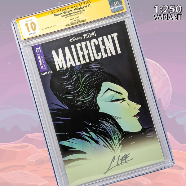 Disney Villains Maleficent #1 Soo Lee Variant 1:250 Cover S CGC Signature Series 10 Gem Mint