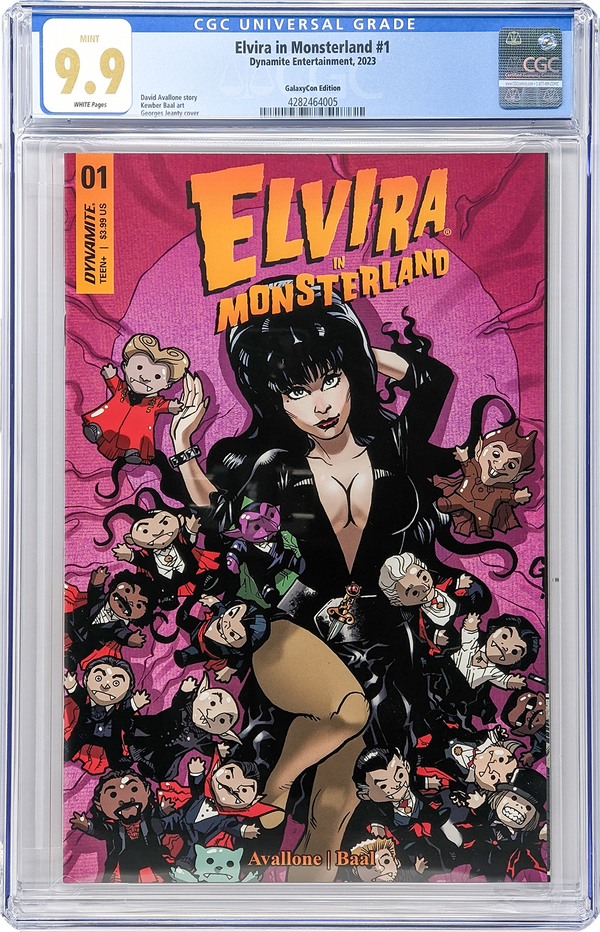 Elvira In Monsterland #1 Georges Jeanty GalaxyCon Exclusive Variant CGC Universal Grade 9.9
