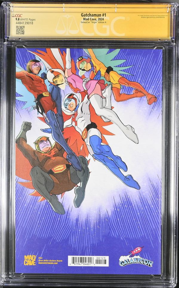 Gatchaman # 1 Virgin Variant GalaxyCon Exclusive CGC Signature Series 9.8 Signed & REMARKED by Gustavo Duarte