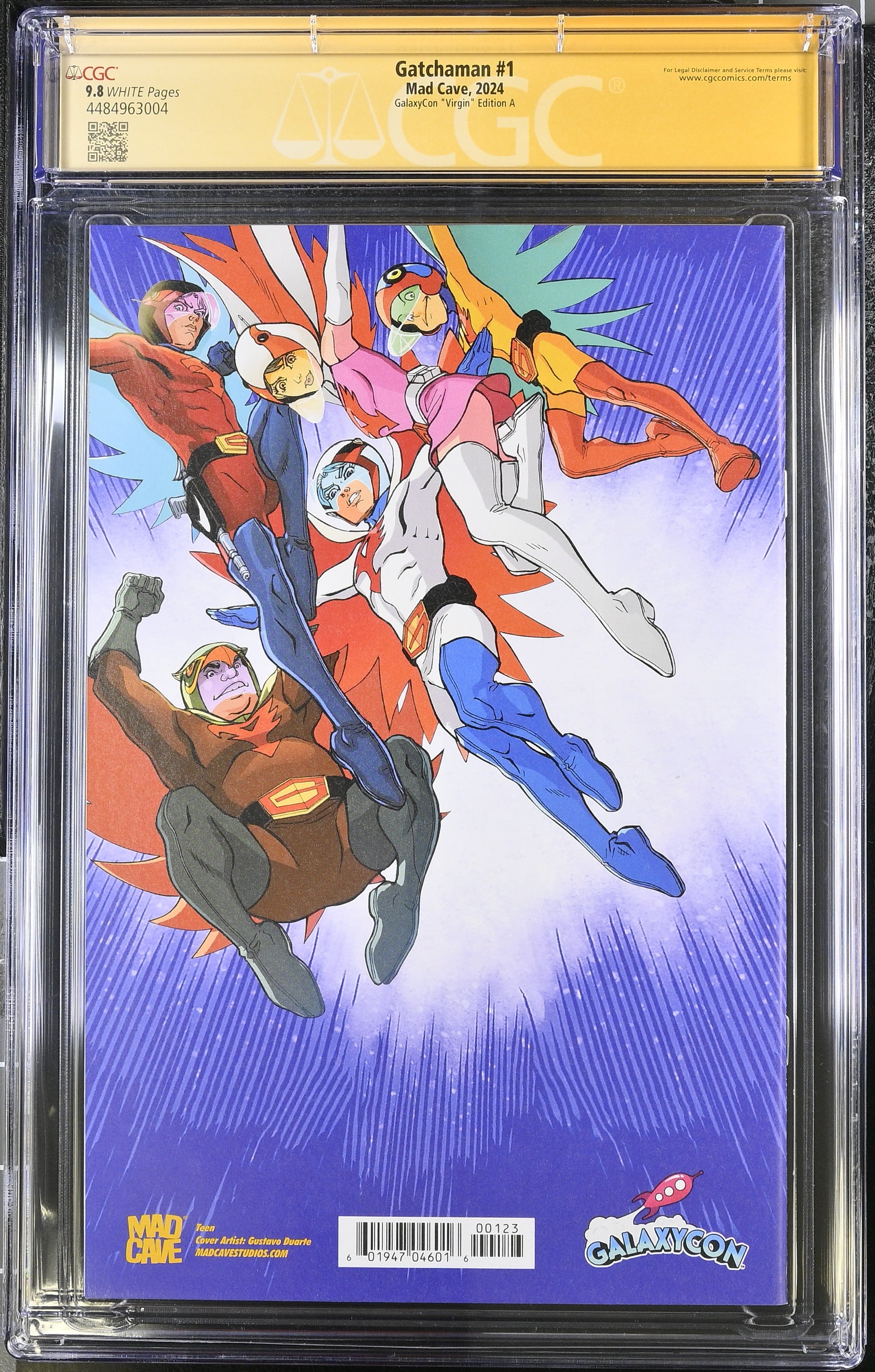 Gatchaman #1 GalaxyCon Exclusive Virgin Duarte Edition CGC Signature Series 9.8 Signed by Gustavo Duarte