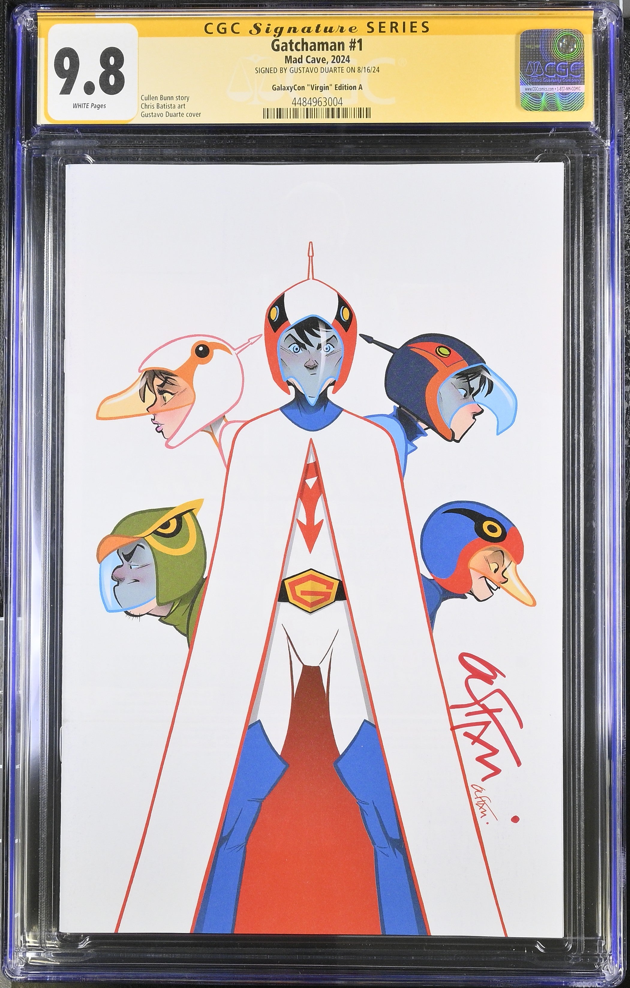 Gatchaman #1 GalaxyCon Exclusive Virgin Duarte Edition CGC Signature Series 9.8 Signed by Gustavo Duarte