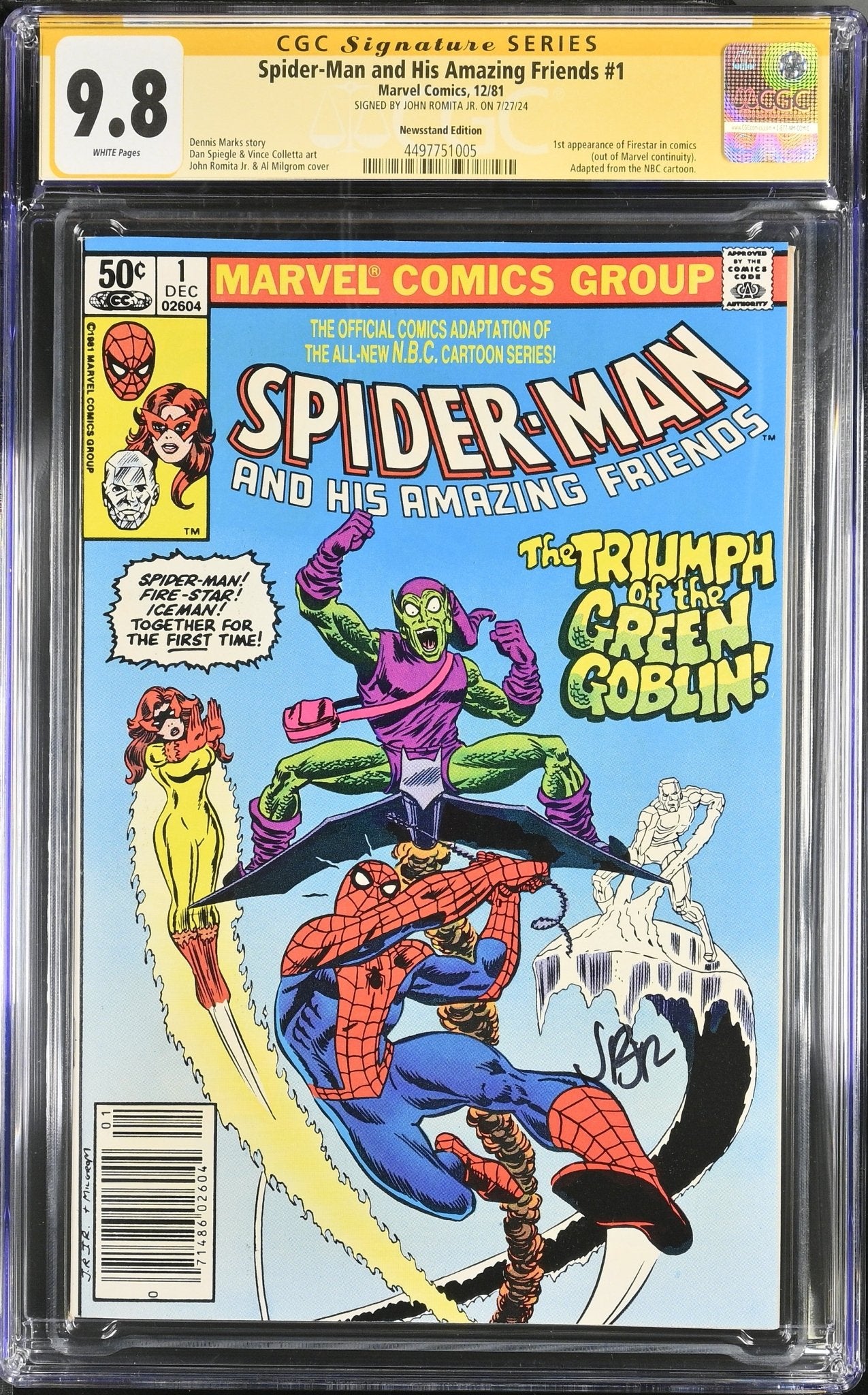 Spider-Man and His Amazing Friends #1 Newsstand Edition Marvel Comics