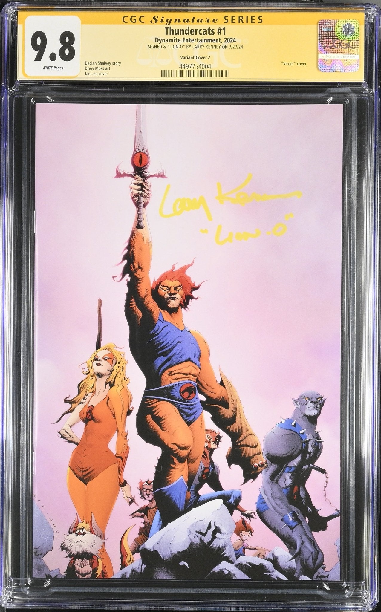 Thundercats #1 Variant Cover Z Dynamite Comics CGC Signature Series 9.