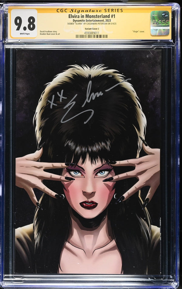 Elvira In Monsterland #1 Cover J Baal 1:25 Virgin Variant CGC SS 9.8 Signed by: Cassandra Peterson