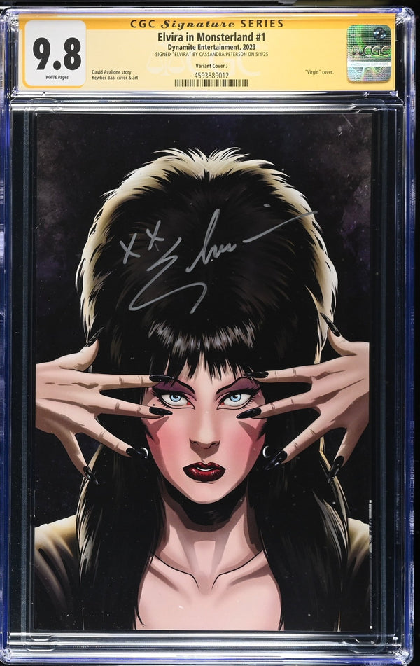 Elvira In Monsterland #1 Cover J Baal 1:25 Virgin Variant CGC SS 9.8 Signed by: Cassandra Peterson