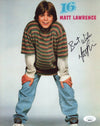 Matthew Lawrence 16 Magazine  8x10 Photo Signed JSA Certified Autograph