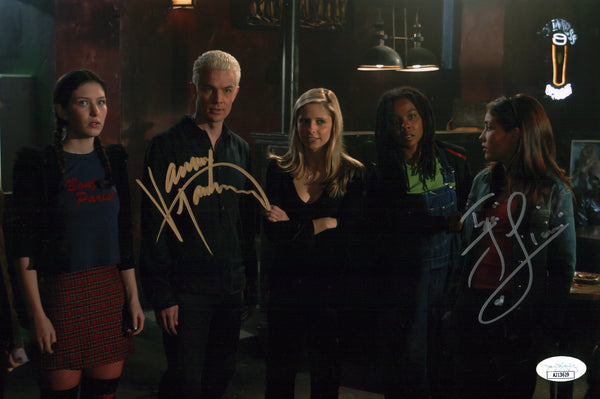 Buffy the Vampire Slayer 8x10 Signed Limon Marsters Cast Photo JSA COA Certified Autograph