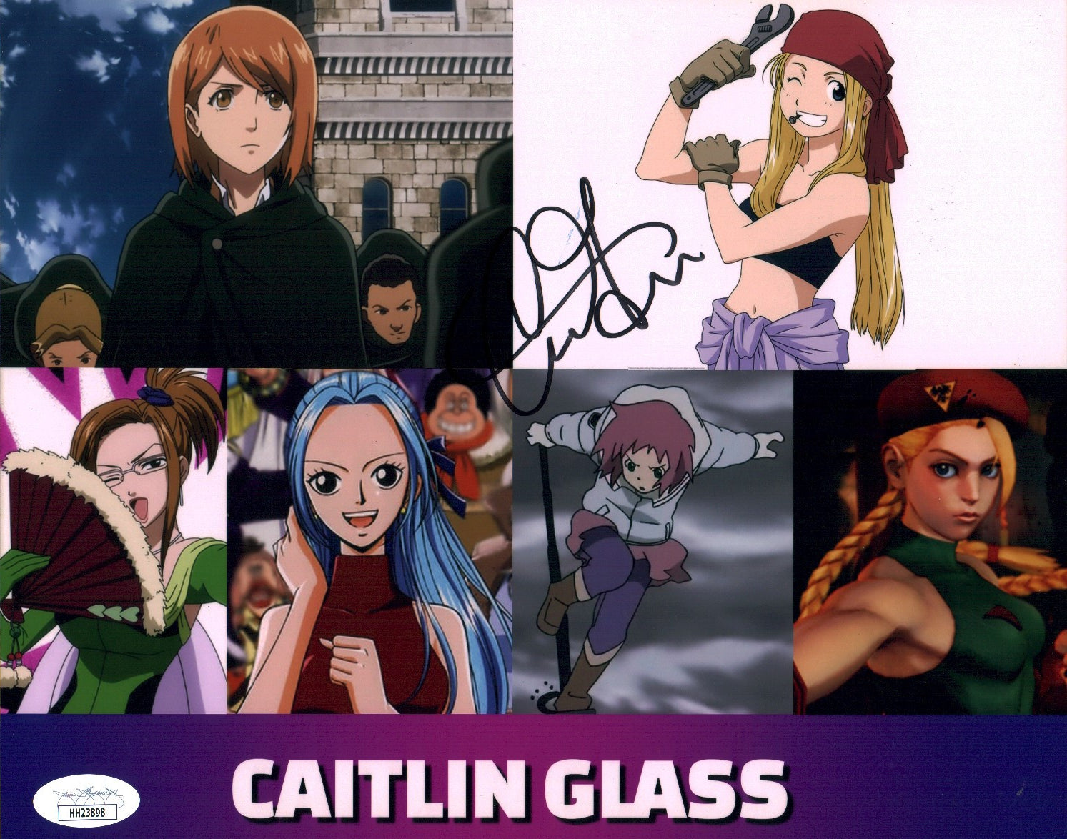 Caitlin Glass Fullmetal Alchemist 8x10 Signed Photo JSA COA Certified Autograph