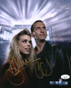 Doctor Who 8x10 Photo Cast x2 Signed Eccleston, Piper JSA Certified Autograph