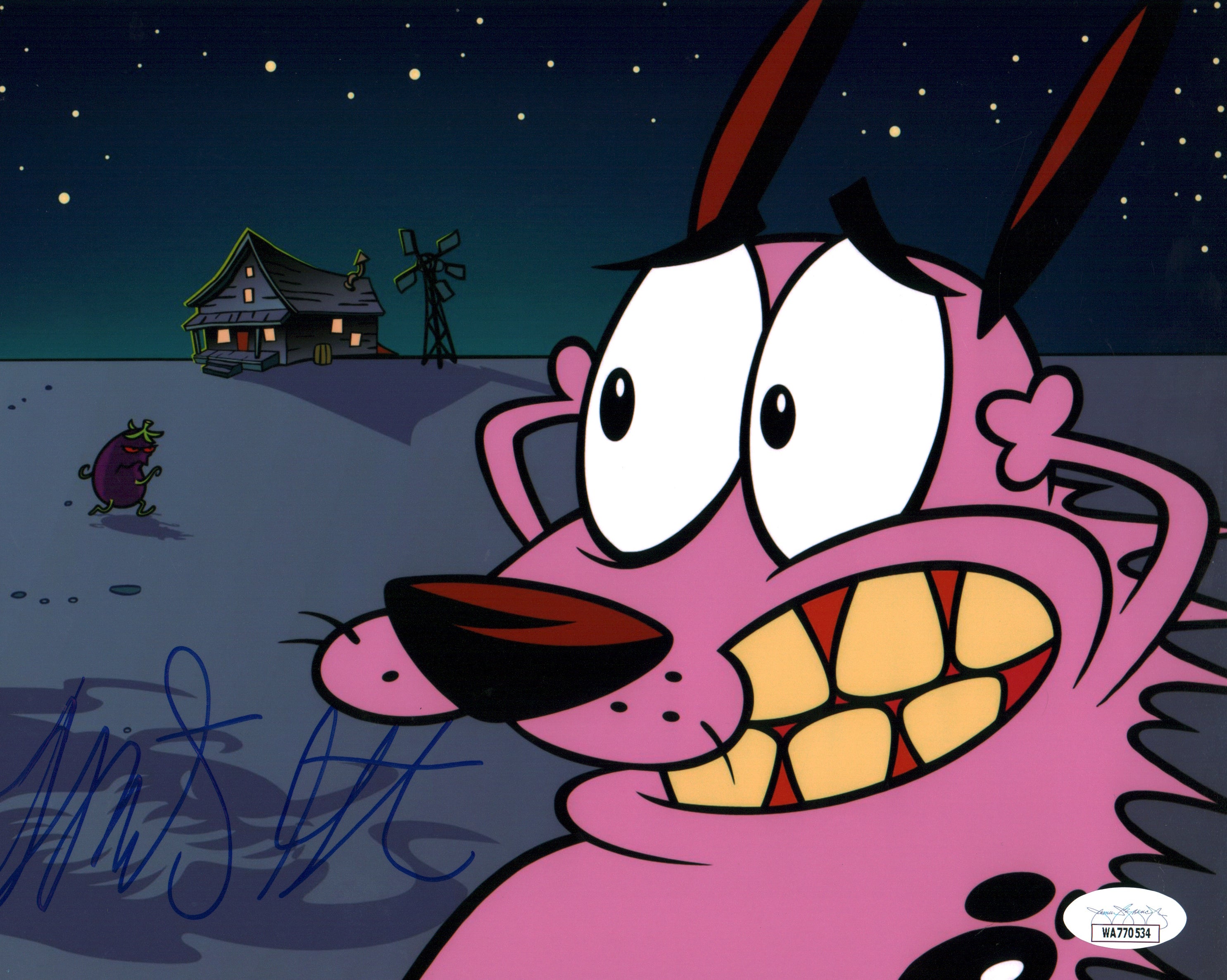 Marty Grabstein Courage the Cowardly Dog 8x10 Signed Photo JSA Certified Autograph