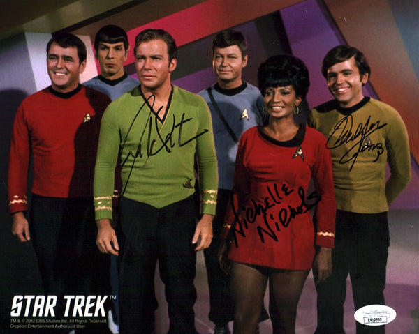 Star Trek 8x10 Photo Signed Autograph Koenig Shatner Nichols JSA Certified COA Auto GalaxyCon