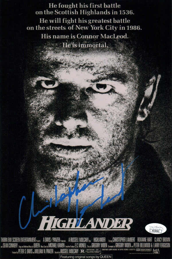 Christopher Lambert Highlander 8x12 Signed Photo JSA COA Certified Autograph