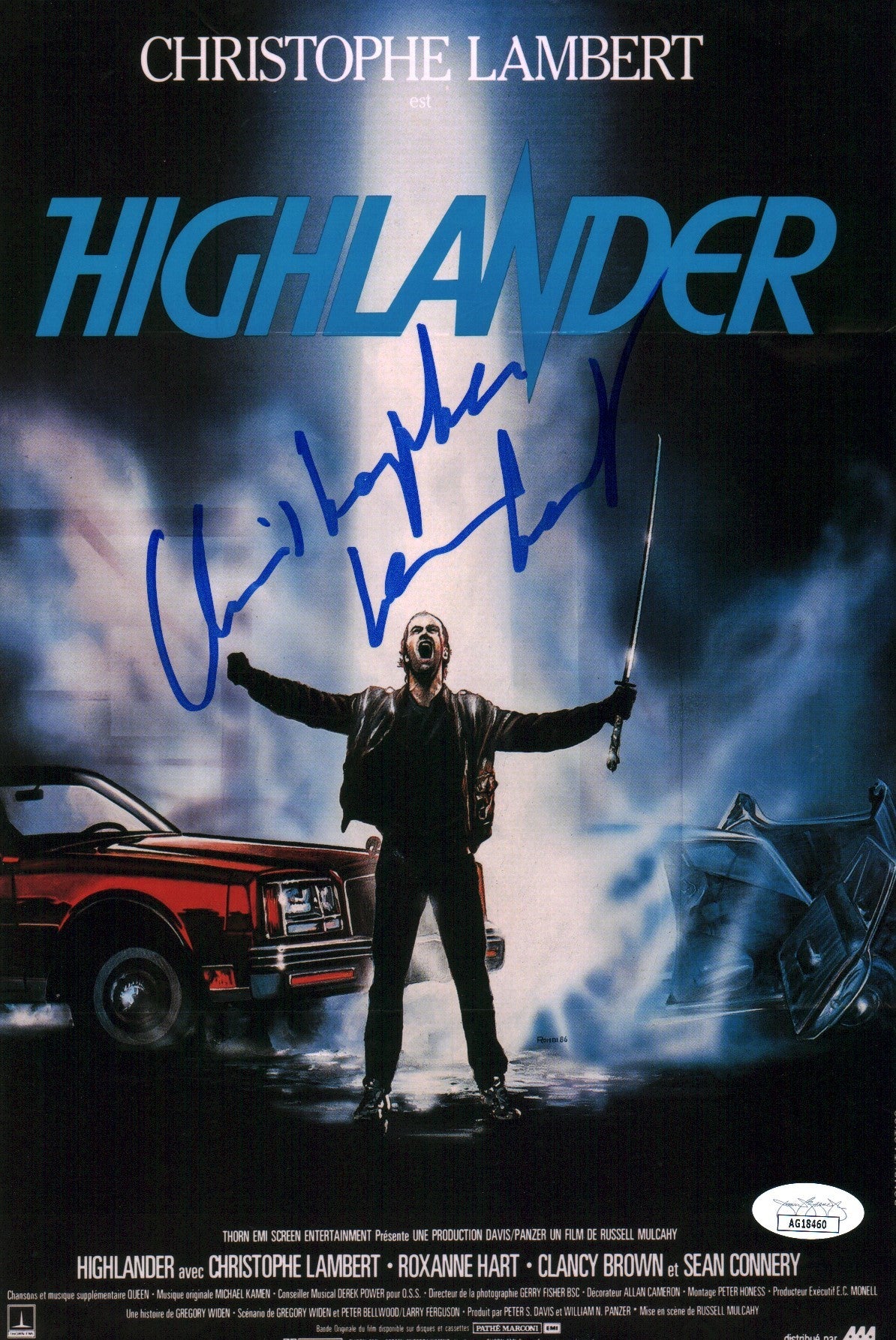 Christopher Lambert Highlander 8x12 Signed Photo JSA Certified Autograph