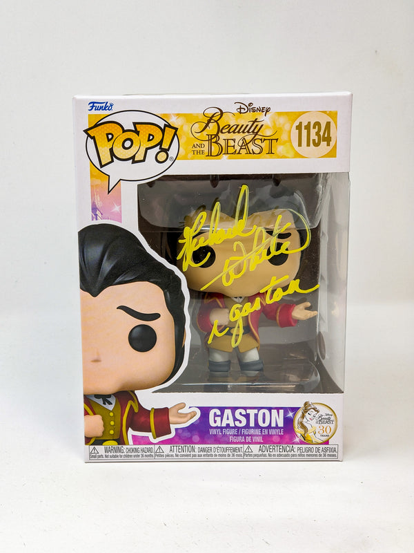 Richard White Disney Beauty and the Beast Gaston #1134 Signed Funko Pop JSA Certified Autograph