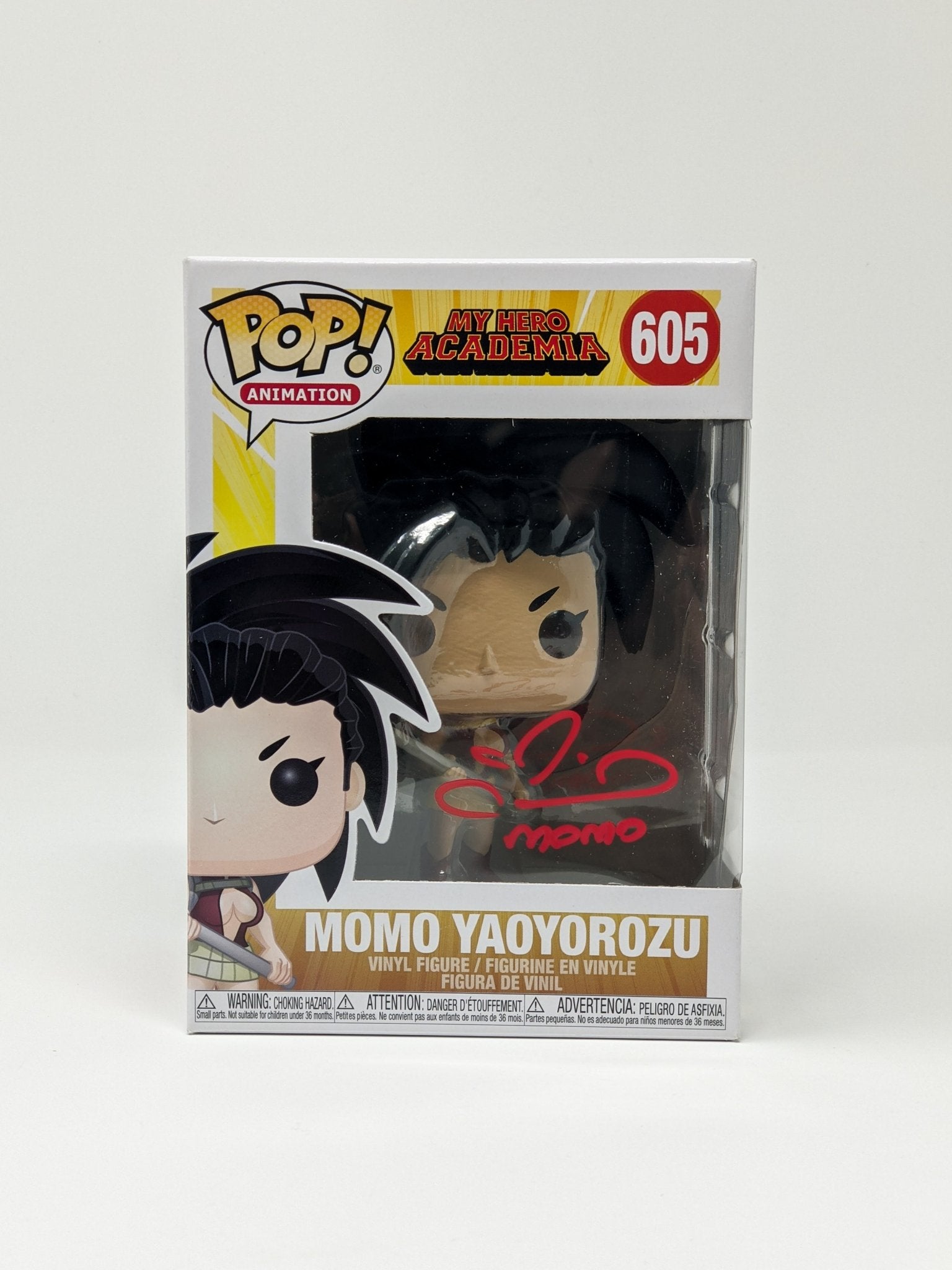 Colleen Clinkenbeard My Hero Academia Momo Yaoyorozu #605 Signed Funko Pop JSA COA Certified Autograph GalaxyCon