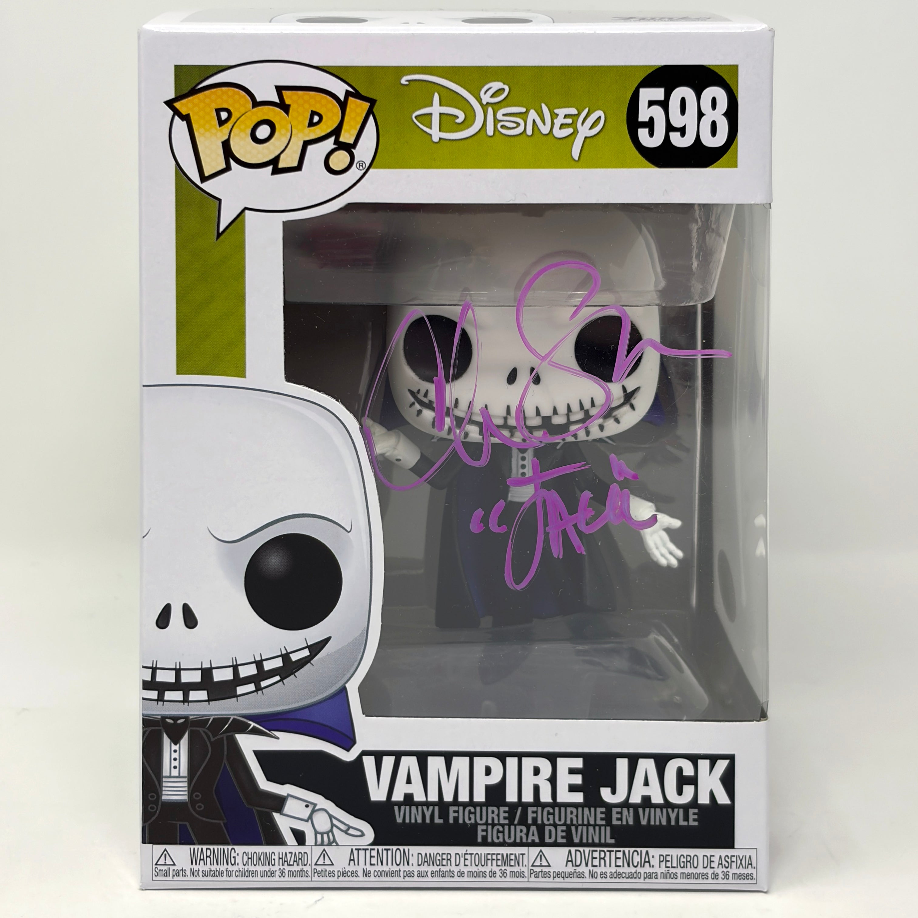 Chris Sarandon Disney Nightmare Before Christmas Vampire Jack #598 Signed Funko Pop JSA Certified Autograph