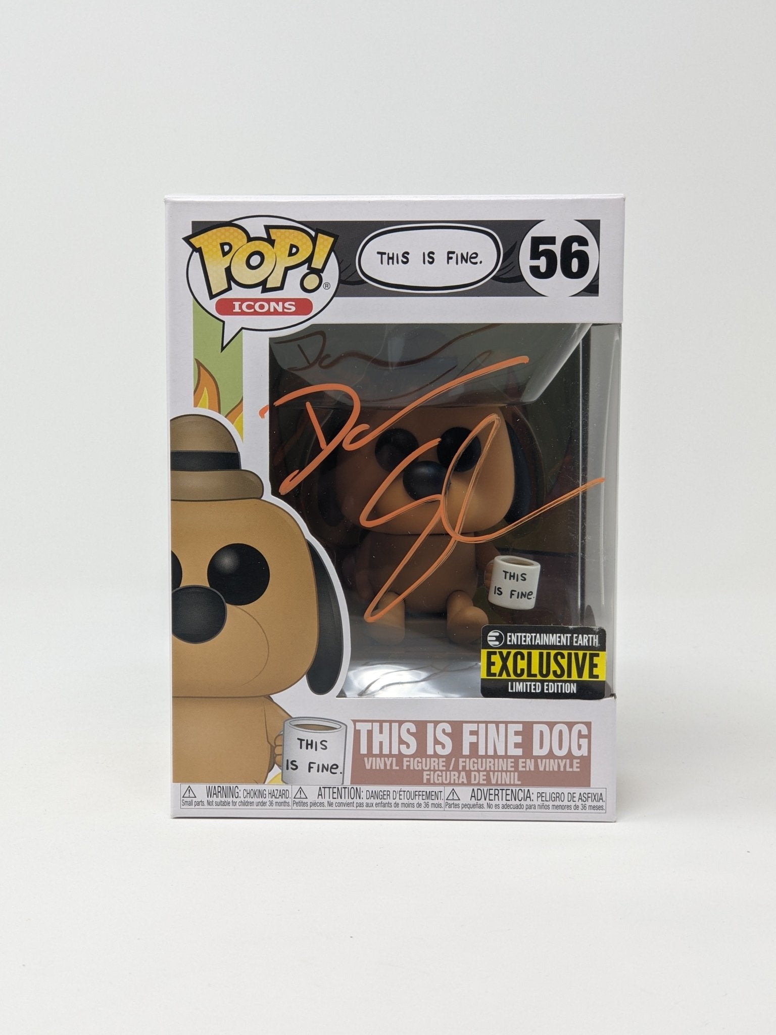 Dana Snyder This Is Fine Dog #56 Exclusive Signed Funko Pop JSA Certif