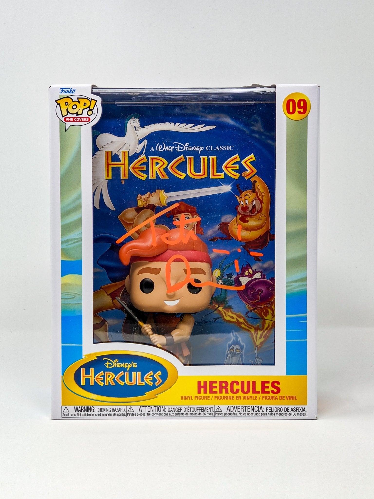 Tate Donovan Disney Hercules #09 Signed VHS Cover Funko Pop JSA Certified Autograph