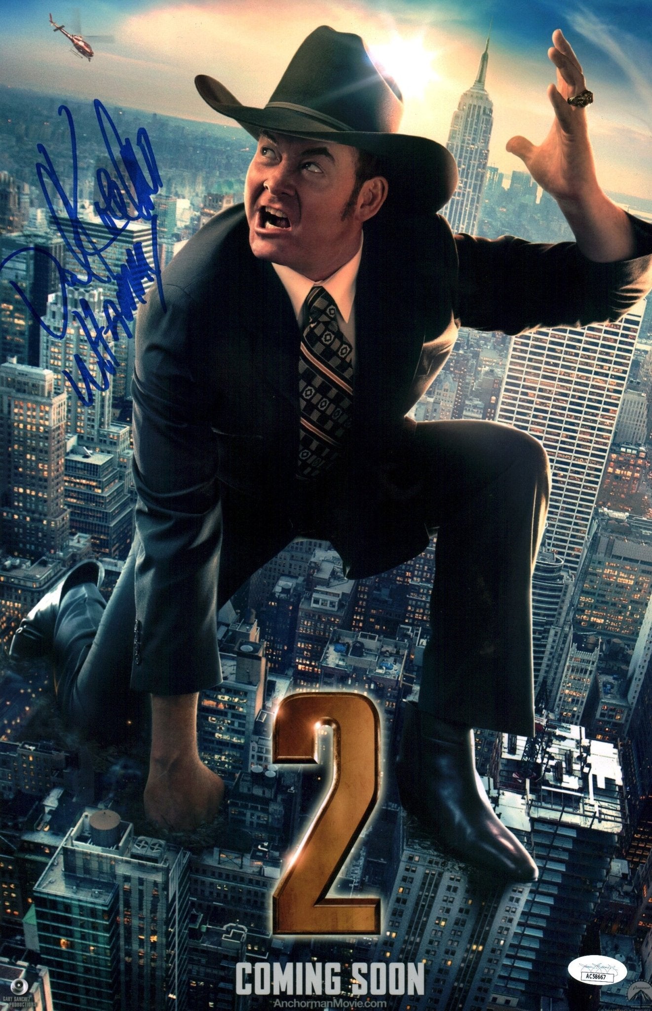 David Koechner Anchorman 11x17 Signed Photo Poster JSA COA Certified Autograph GalaxyCon