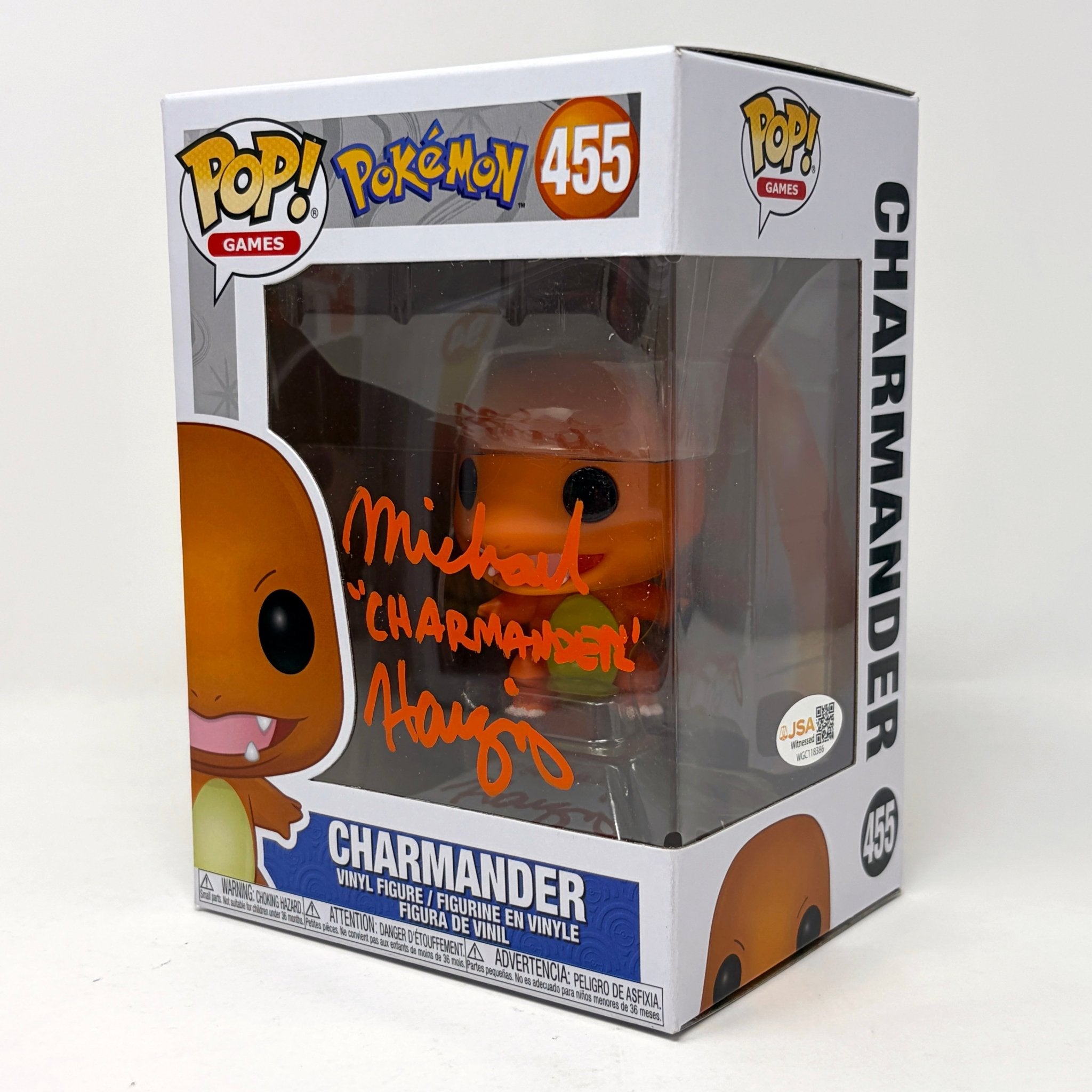 Michael Haigney Pokemon Charmander #455 Signed Funko Pop JSA Certified Autograph