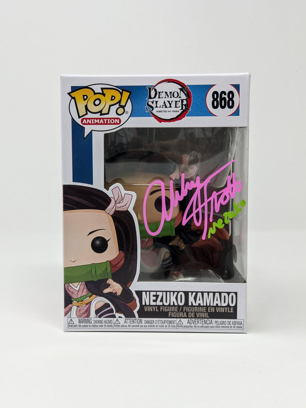 Abby Trott Demon Slayer Nezuko Kamado #868 Signed Funko Pop JSA Certified Autograph GalaxyCon