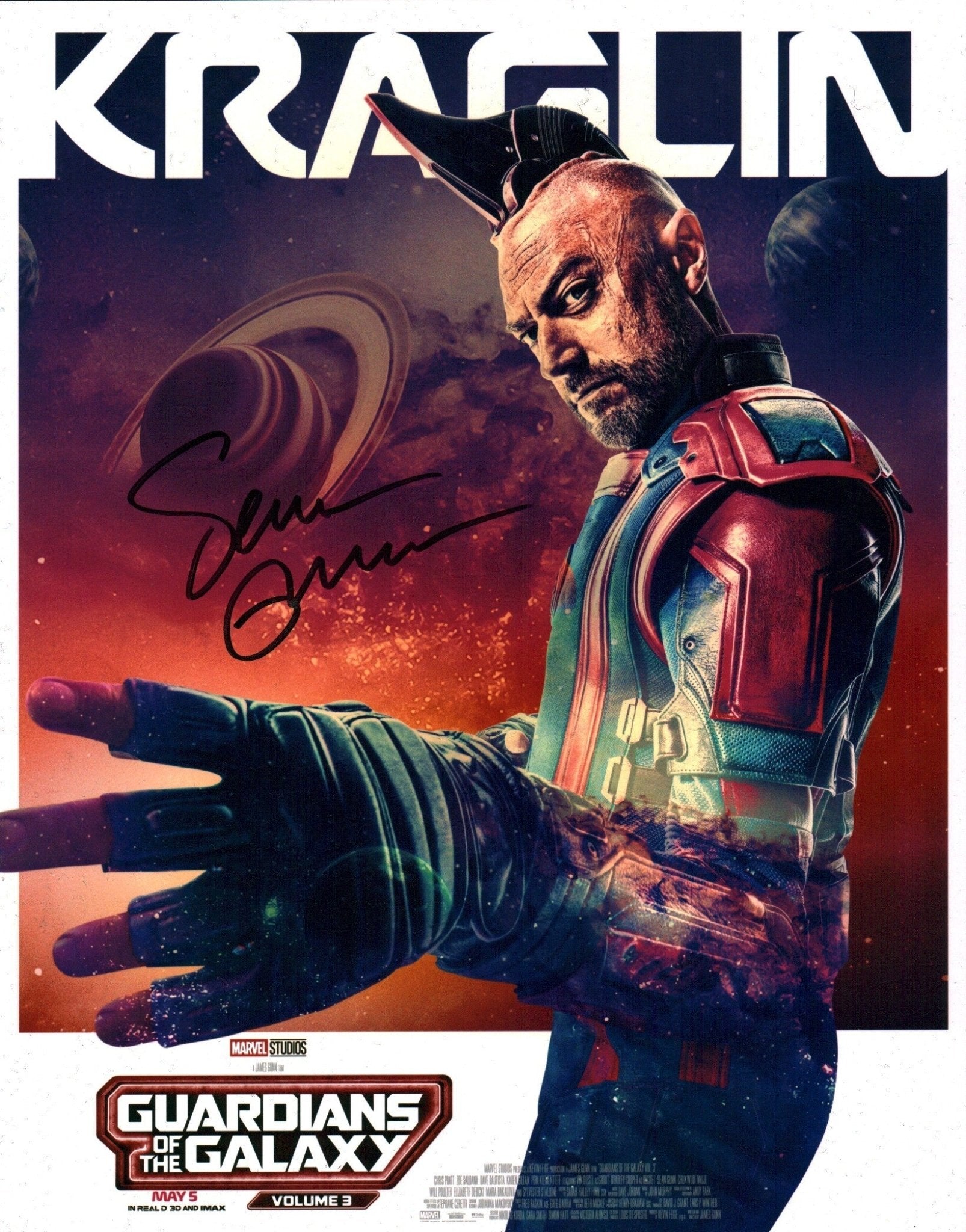 Sean Gunn Guardians of the Galaxy 11X14 Signed Photo Poster JSA Certified Autograph