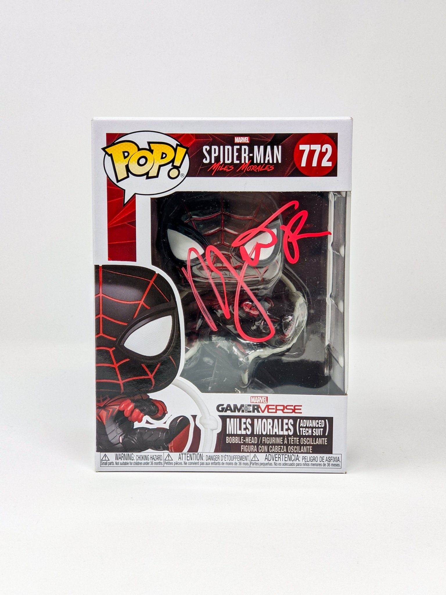 Nadji Jeter Spider-Man Miles Morales Advanced Tech Suit #772 Signed Funko Pop JSA Certified Autograph