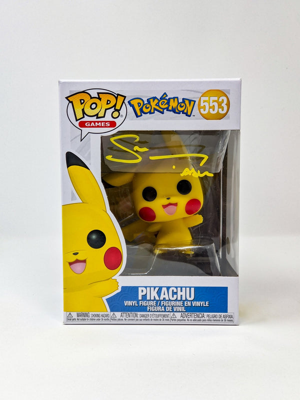 Sarah Natochenny Pokemon Pikachu (Waving) #553 Signed Funko Pop JSA Certified Autograph GalaxyCon