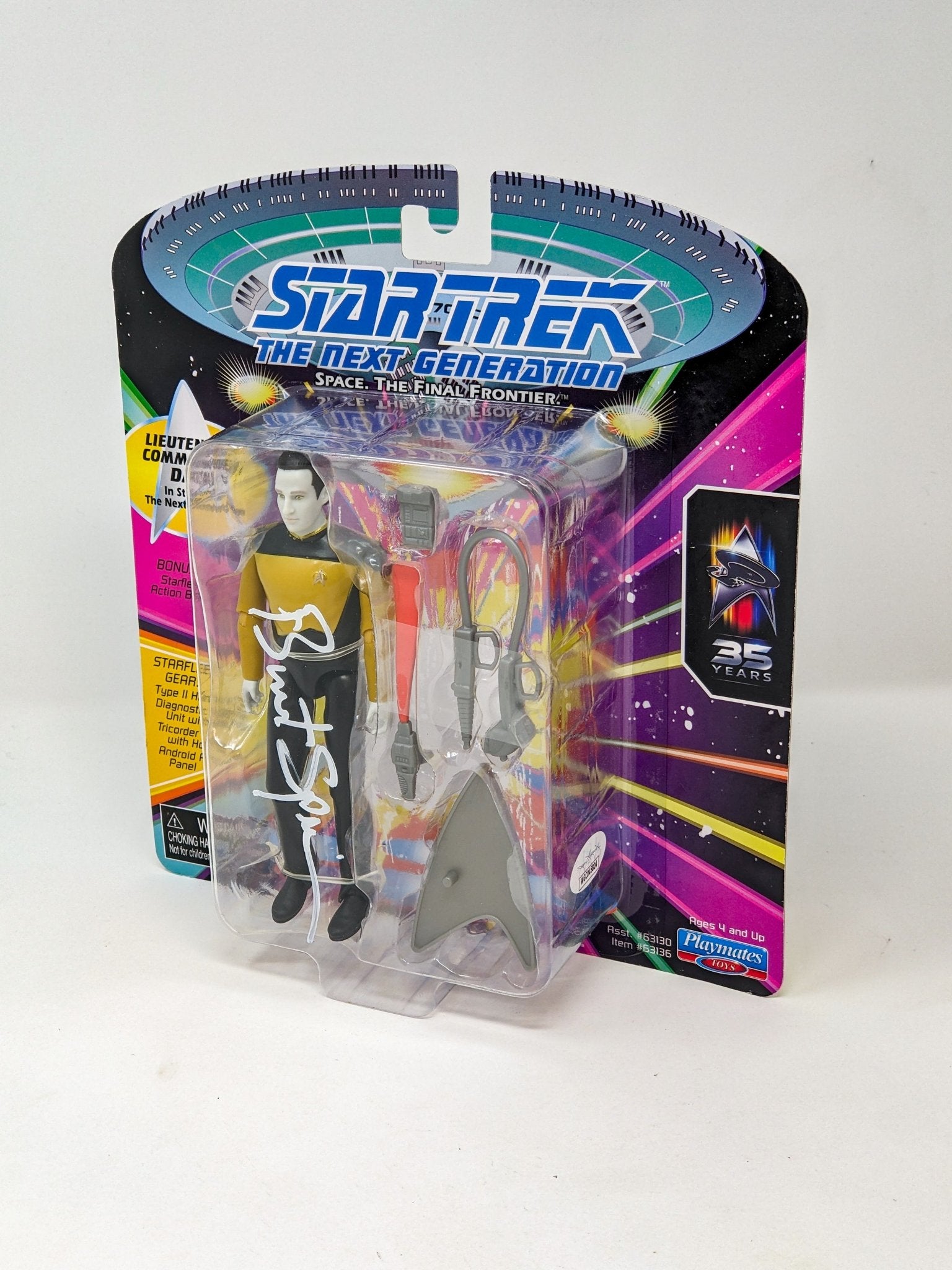 Brent Spiner Star Trek Lieutenant Commander Data Playmates Action Figure Signed JSA Certified Autograph