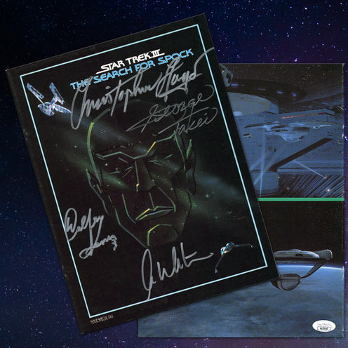 Star Trek: III The Search for Spock Movie Special 84-1 Magazine Cast x4 Signed Shatner, Llyod, Koenig, Takei JSA Certified Autograph