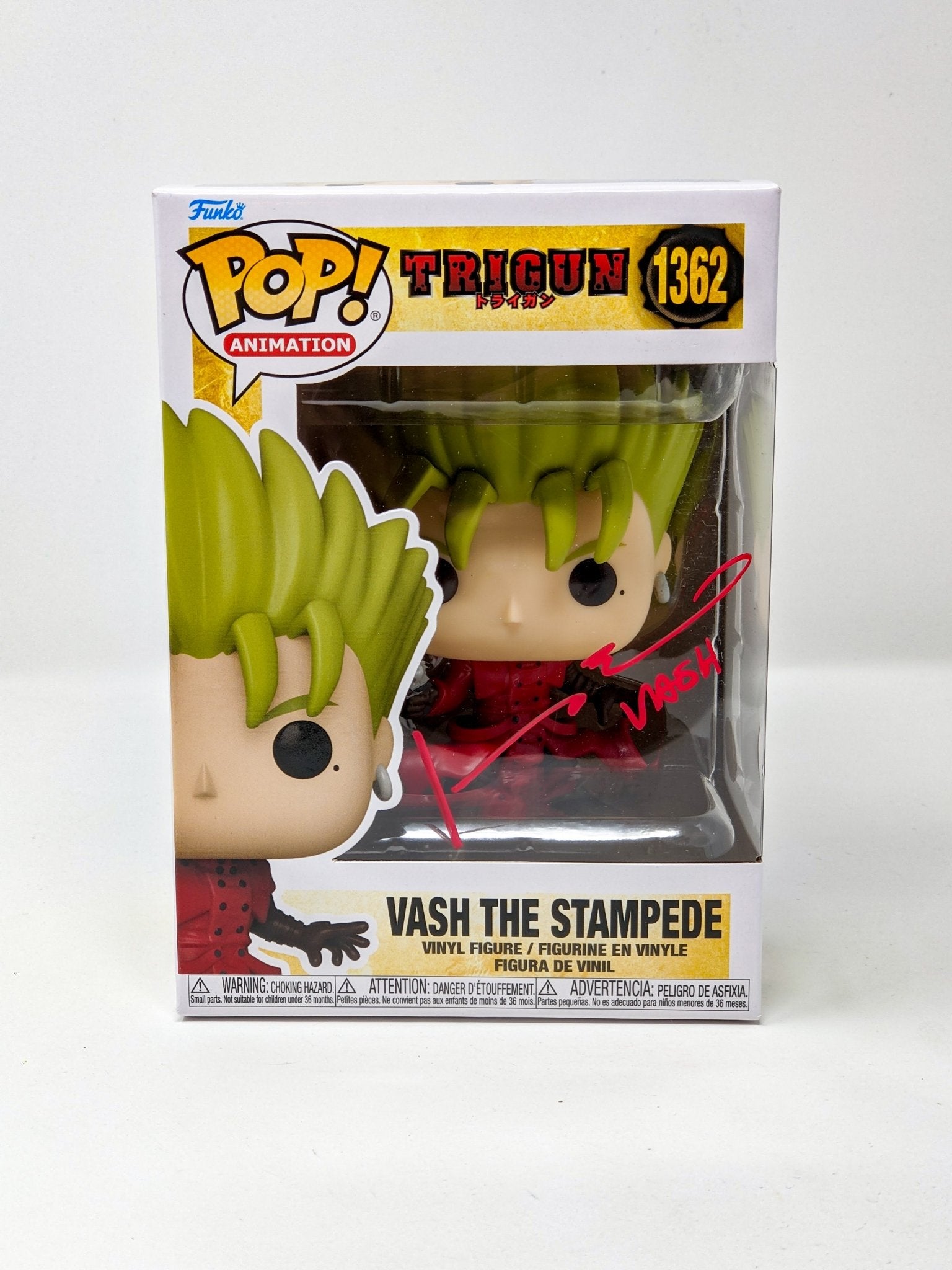 Johnny Yong Bosch Trigun Vash The Stampede #1362 Signed Funko POP JSA