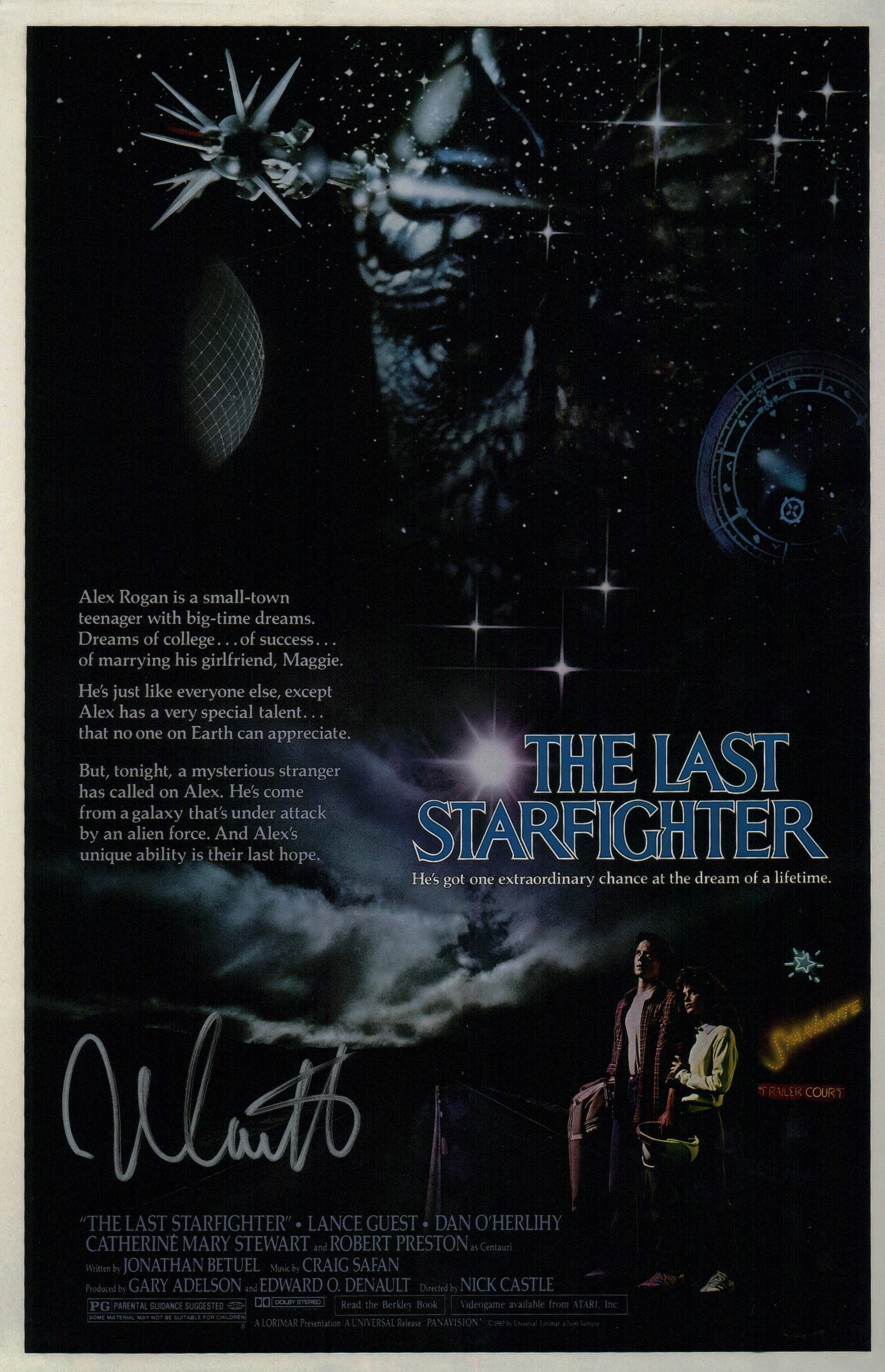 Nick Castle The Last Starfighter 11x17 Signed Poster JSA Certified Autograph