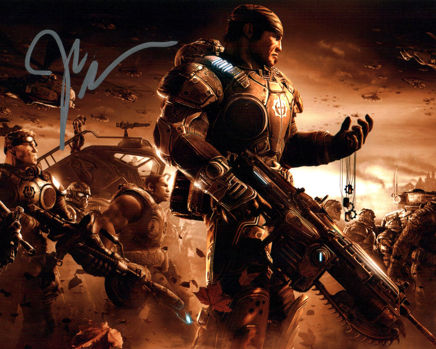 John DiMaggio Gears of War 8x10 Signed Photo JSA Certified Autograph